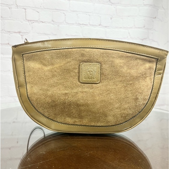Anne Klein Handbags - Anne Klein Vintage Suede and Calf Leather wristlet clutch. Great Condition